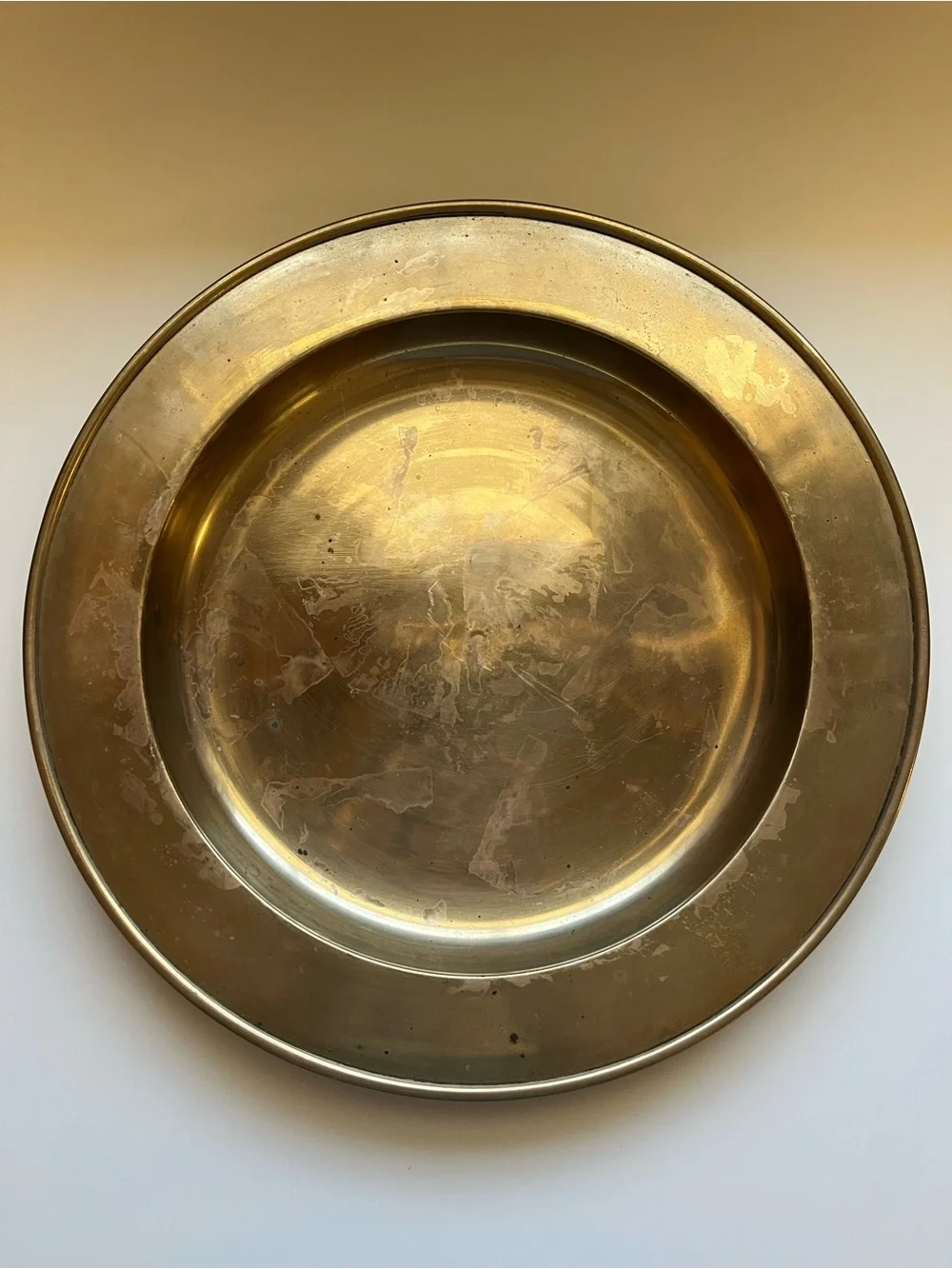 Vintage- Brass Decorative Charger Plate - Gold Finish